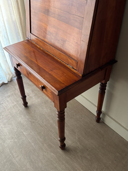Victorian pine secretary desk