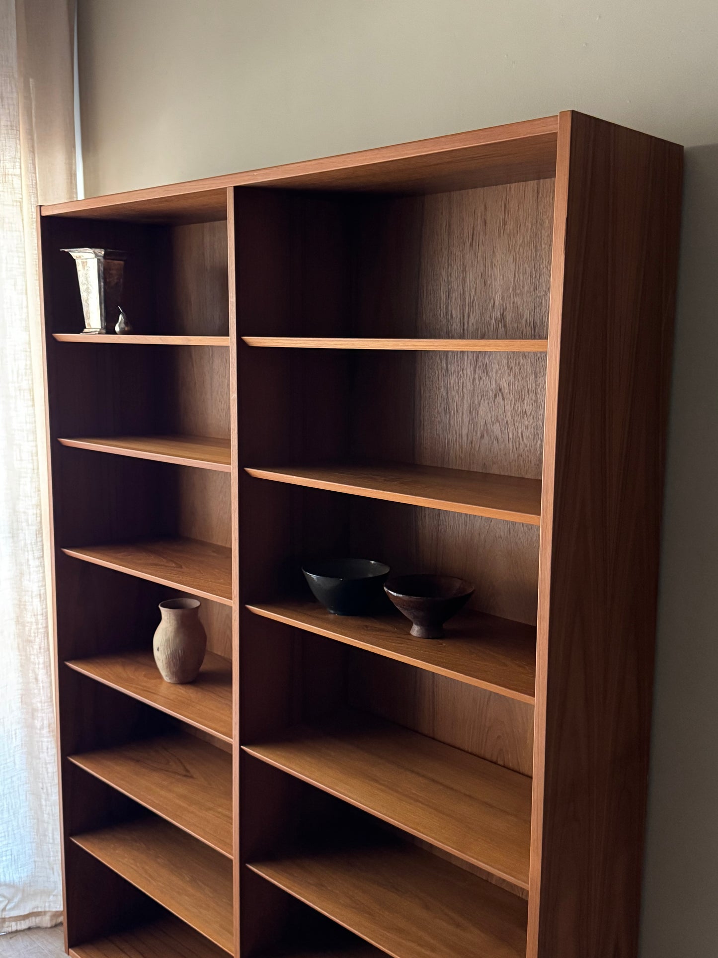 Danish teak shelving unit