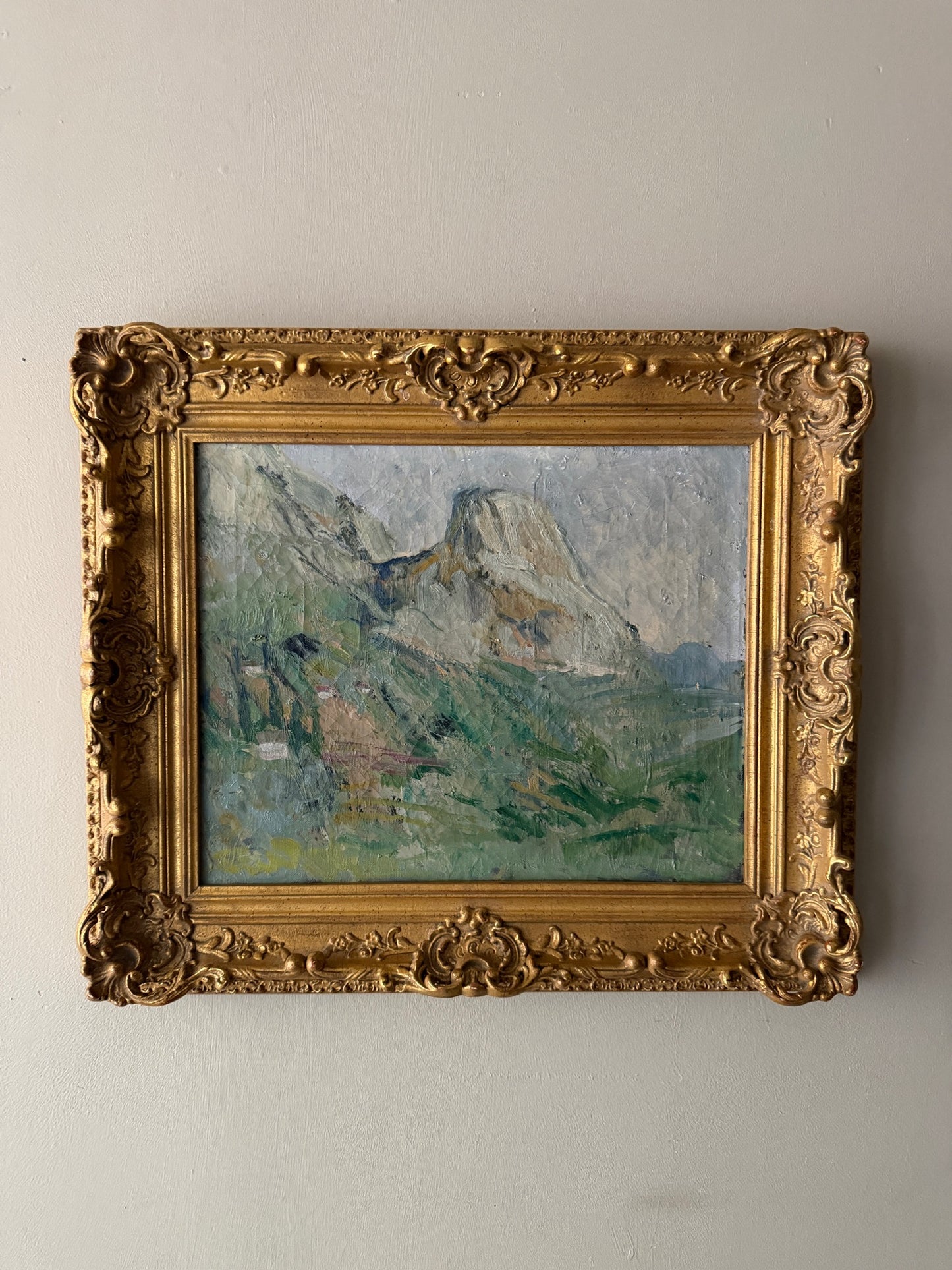 Impressionist mountain landscape. Unsigned.