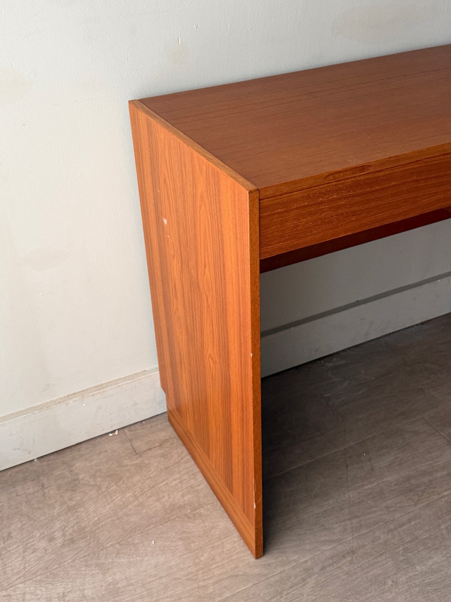 Danish flip top teak vanity
