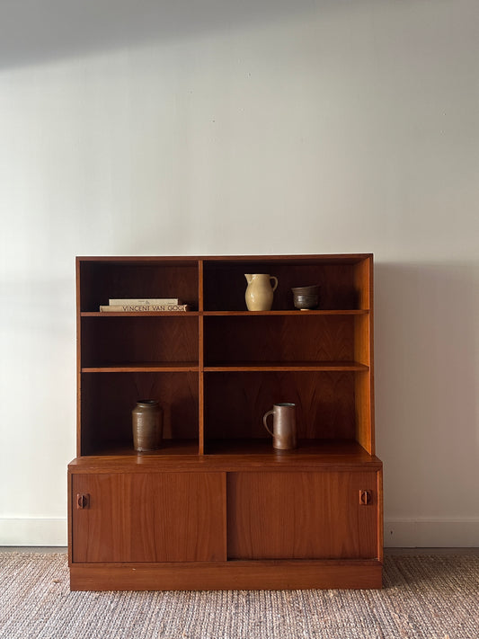 Danish two piece bookcase