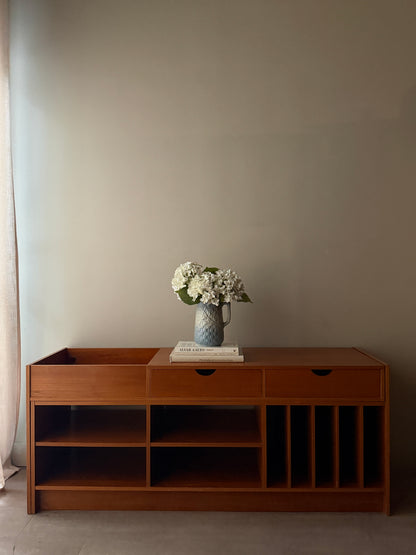 Danish teak two piece console