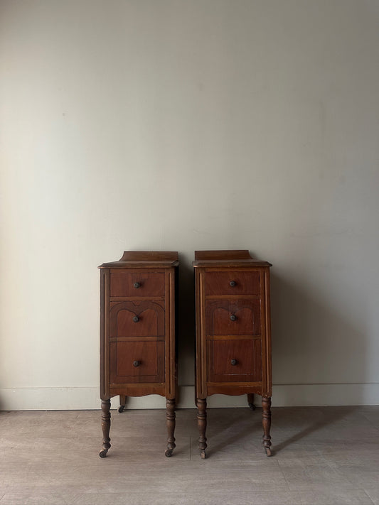 2 depression era nightstands. Sold individually.