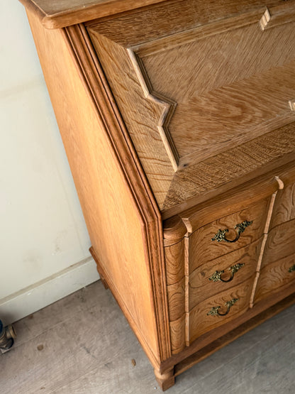 Danish oak secretary dresser