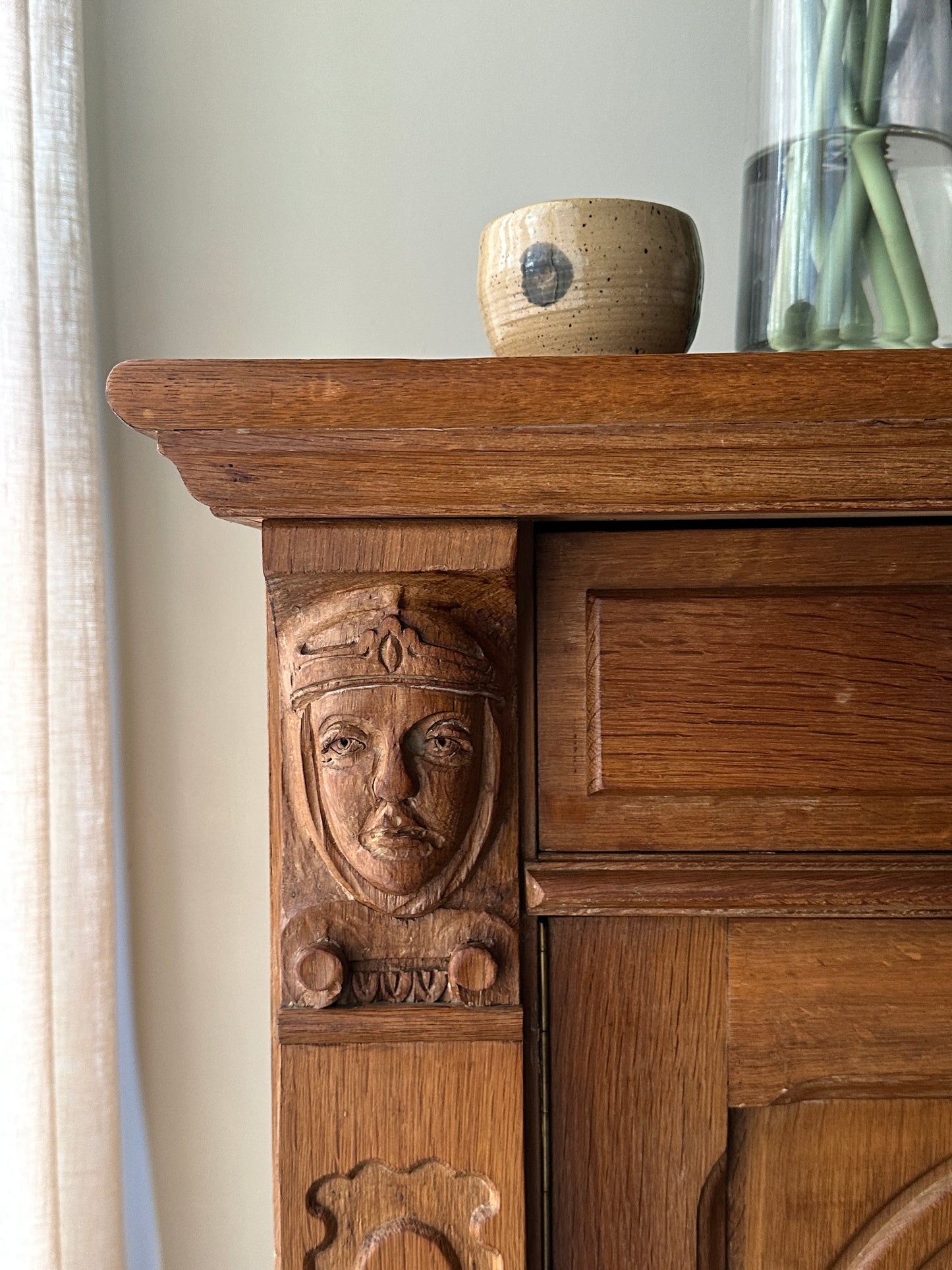 French carved oak sideboard