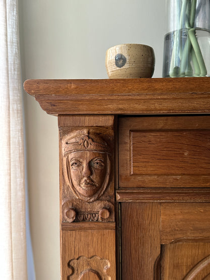 French carved oak sideboard