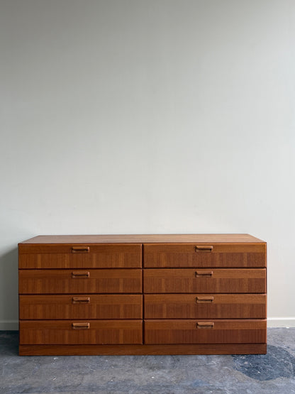 Dixie teak 8 drawer dresser