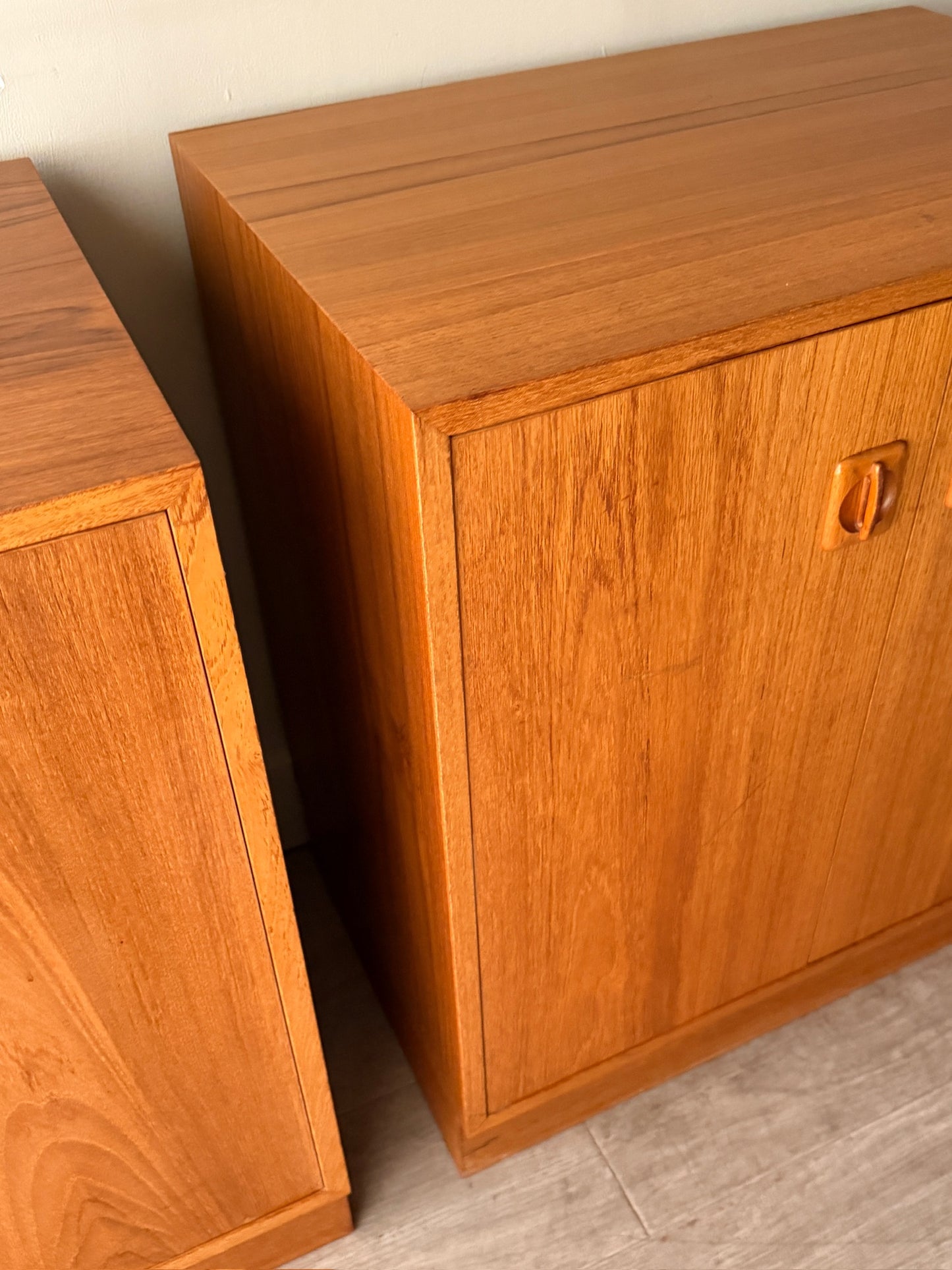 Small Danish teak cabinets. Sold individually.