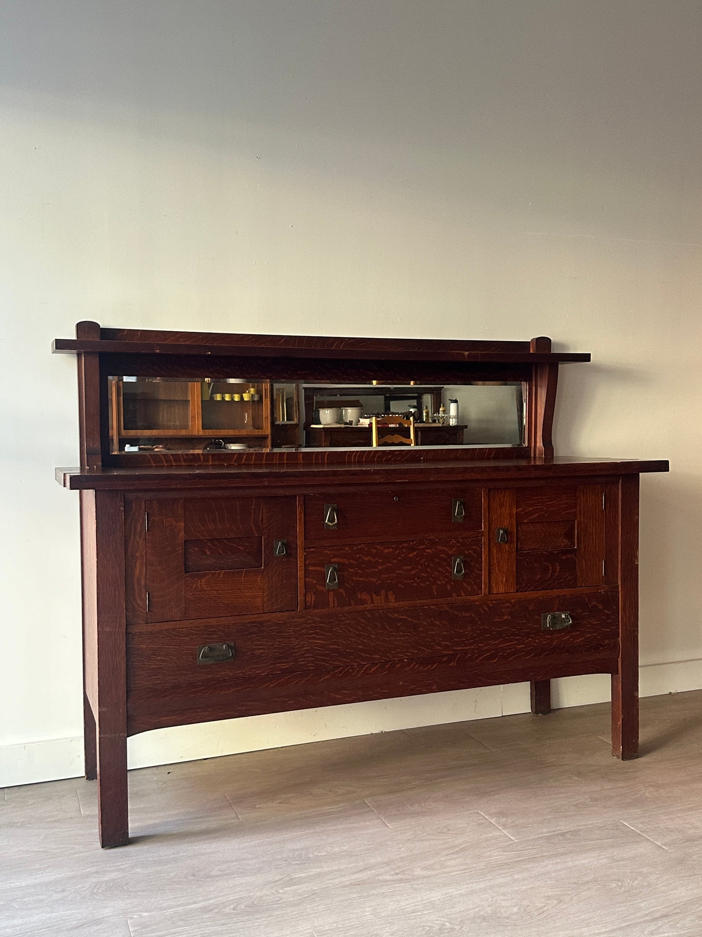 Arts and crafts oak sideboard