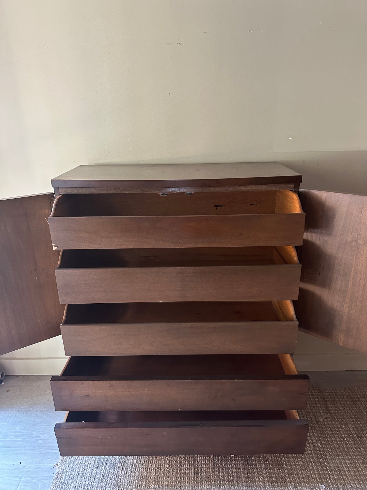 Walnut tall boy