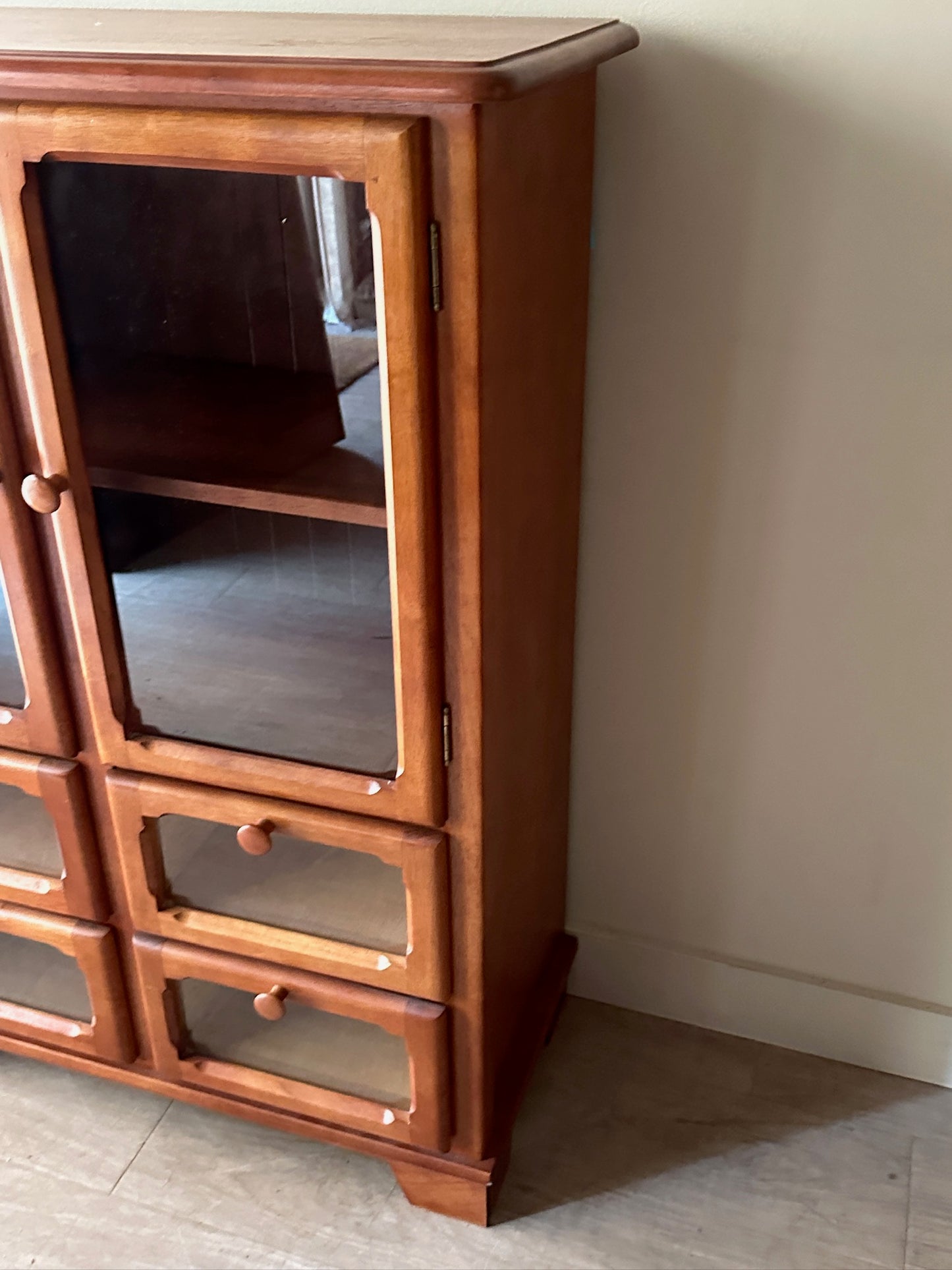 Maple display cabinet