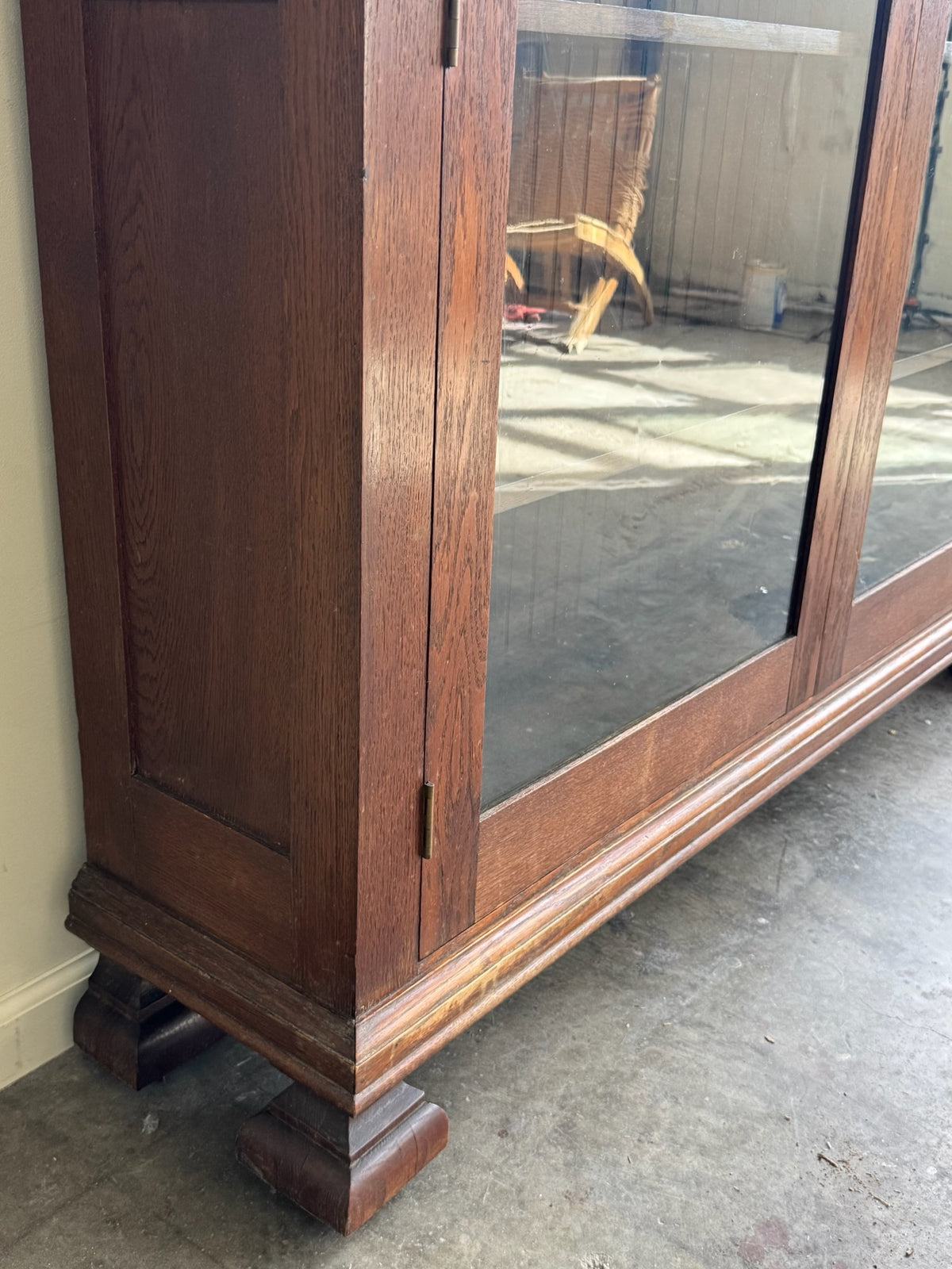 Oak display cabinet