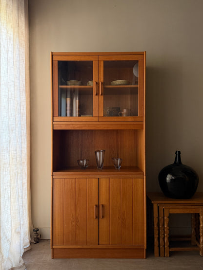 Danish teak two piece cabinet