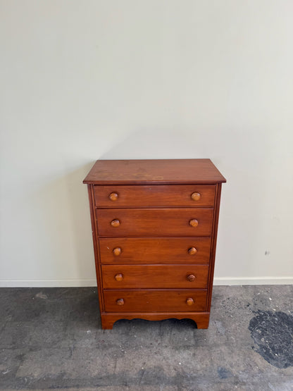 Maple tallboy dresser