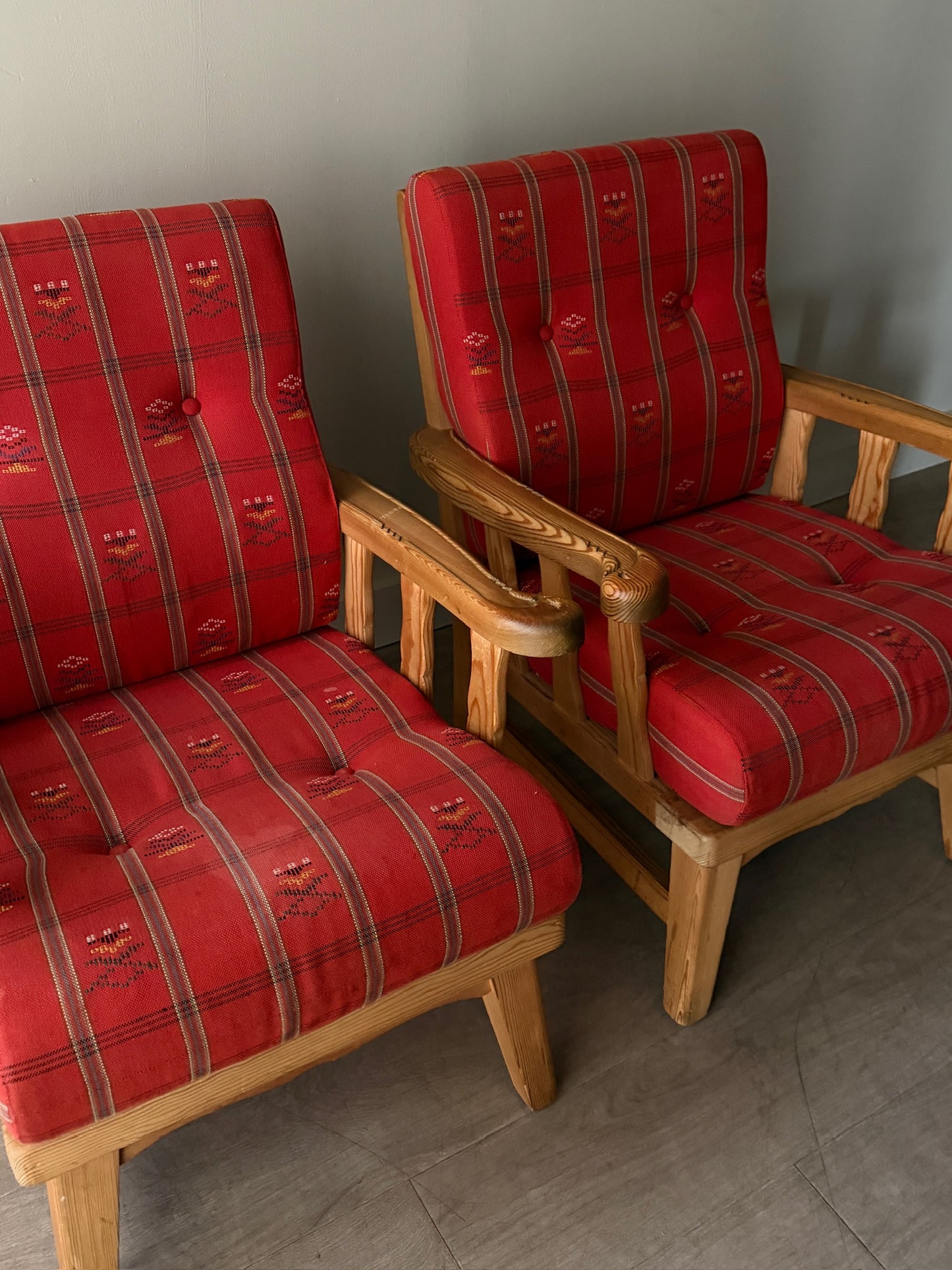 Krogenaes Norwegian pine lounge chairs. Sold individually.