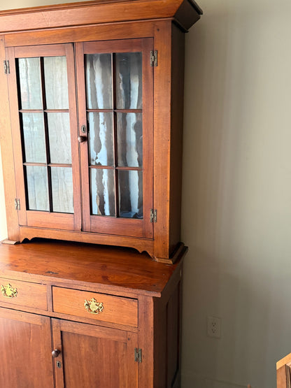 Pennsylvania Federal walnut two piece hutch