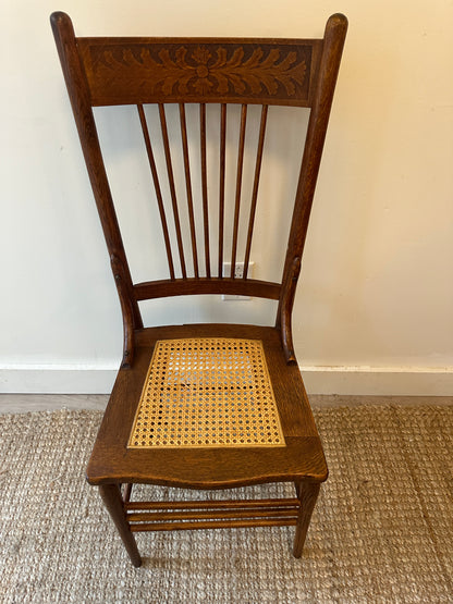 Victorian cane seat chairs. Sold individually.