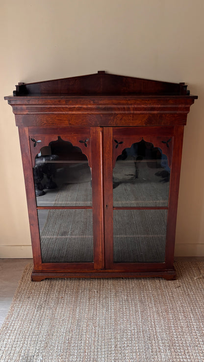 Walnut bookcase.