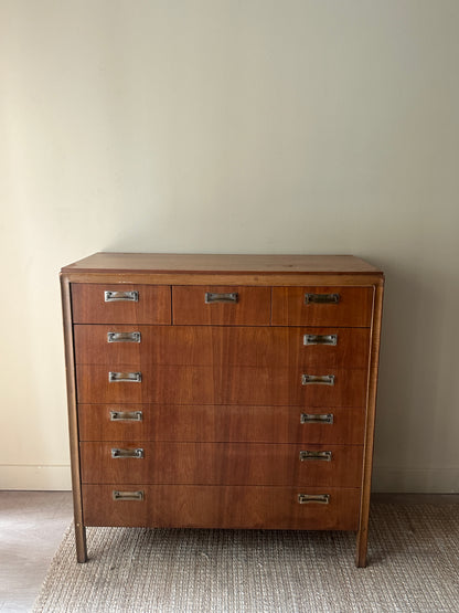 Walnut 8 drawer tallboy