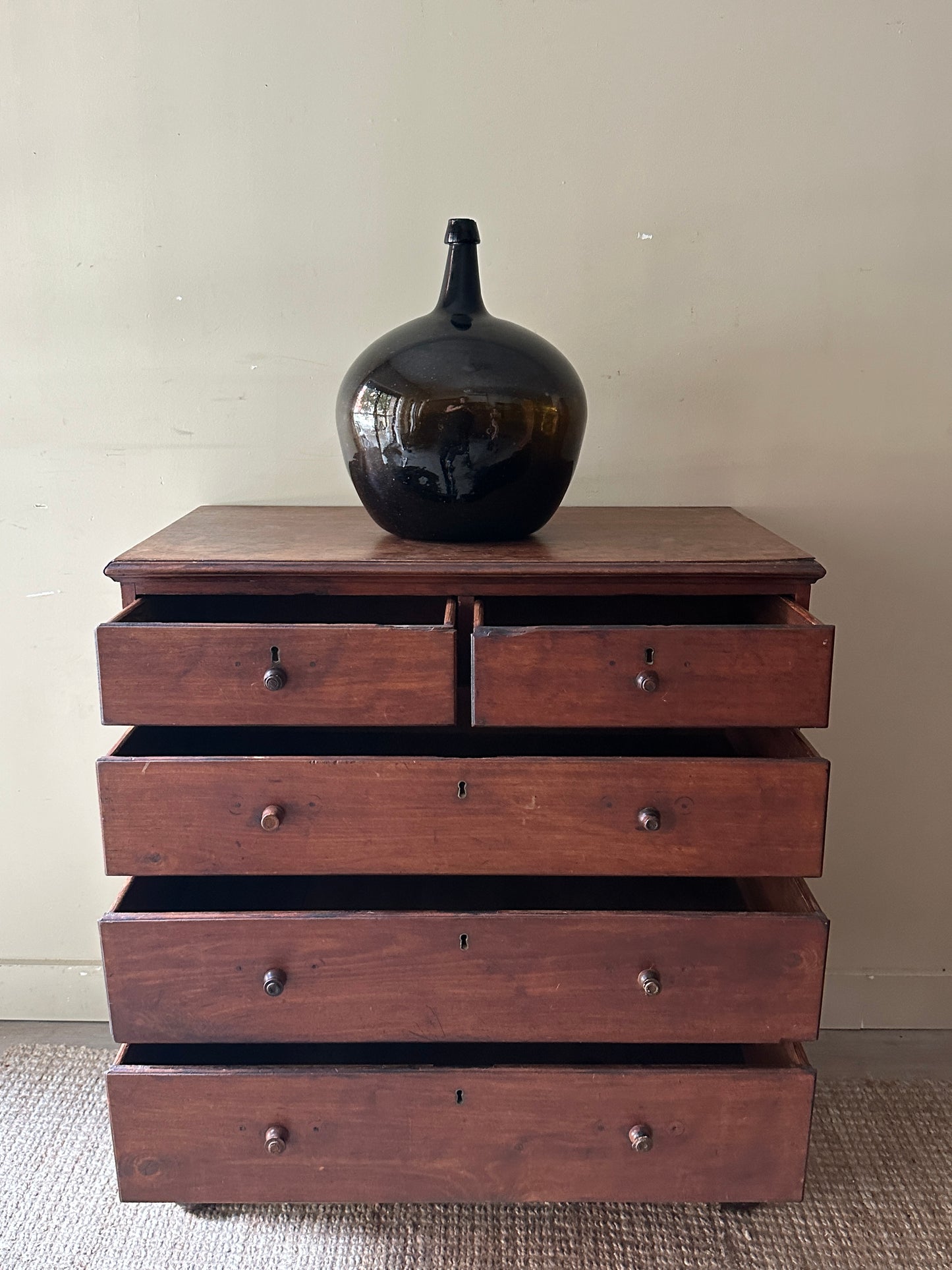 Pine dresser with ball feet