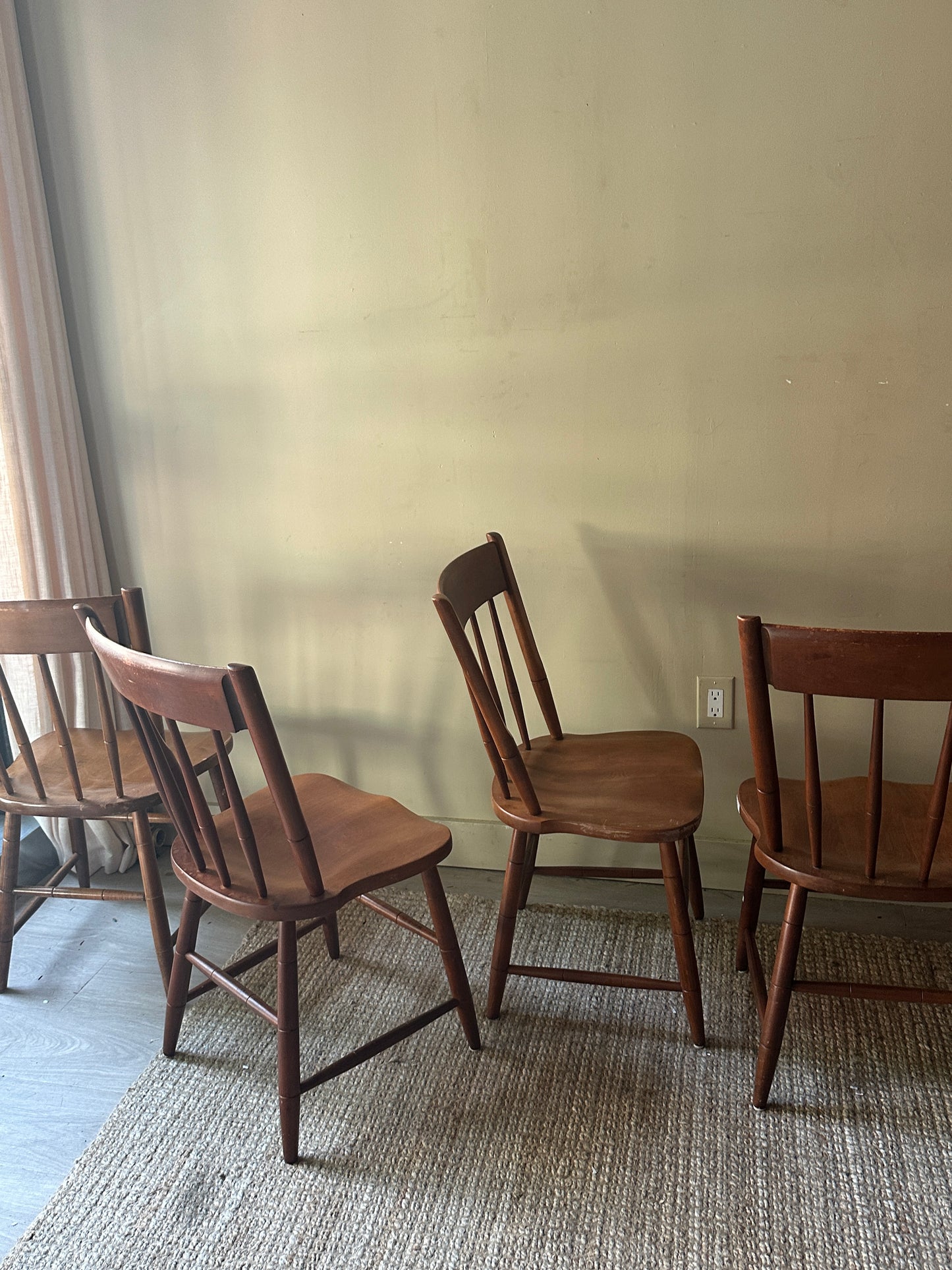 Haywood Wakefield dining chairs. Sold as a set of 4.