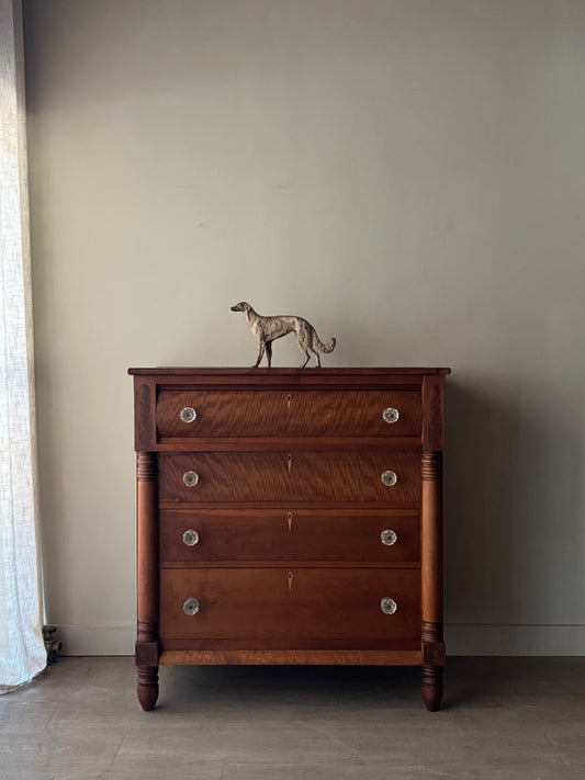 retro wood dresser Vintage Sanford Furniture NC Cherry 2 Over 3 Drawer Highboy or transitional rooms. Vintage Dressers | Antique &