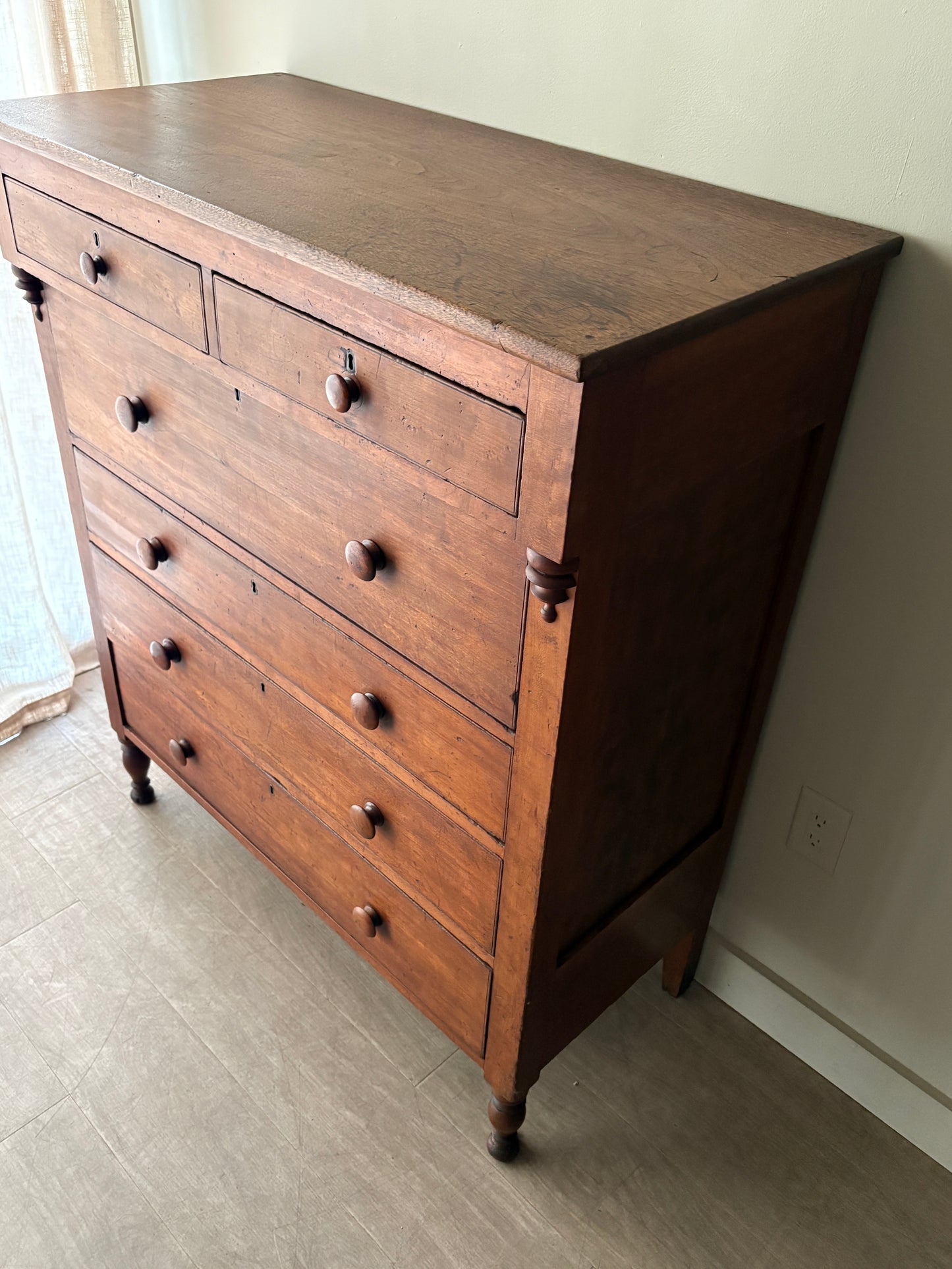 Sheraton walnut dresser