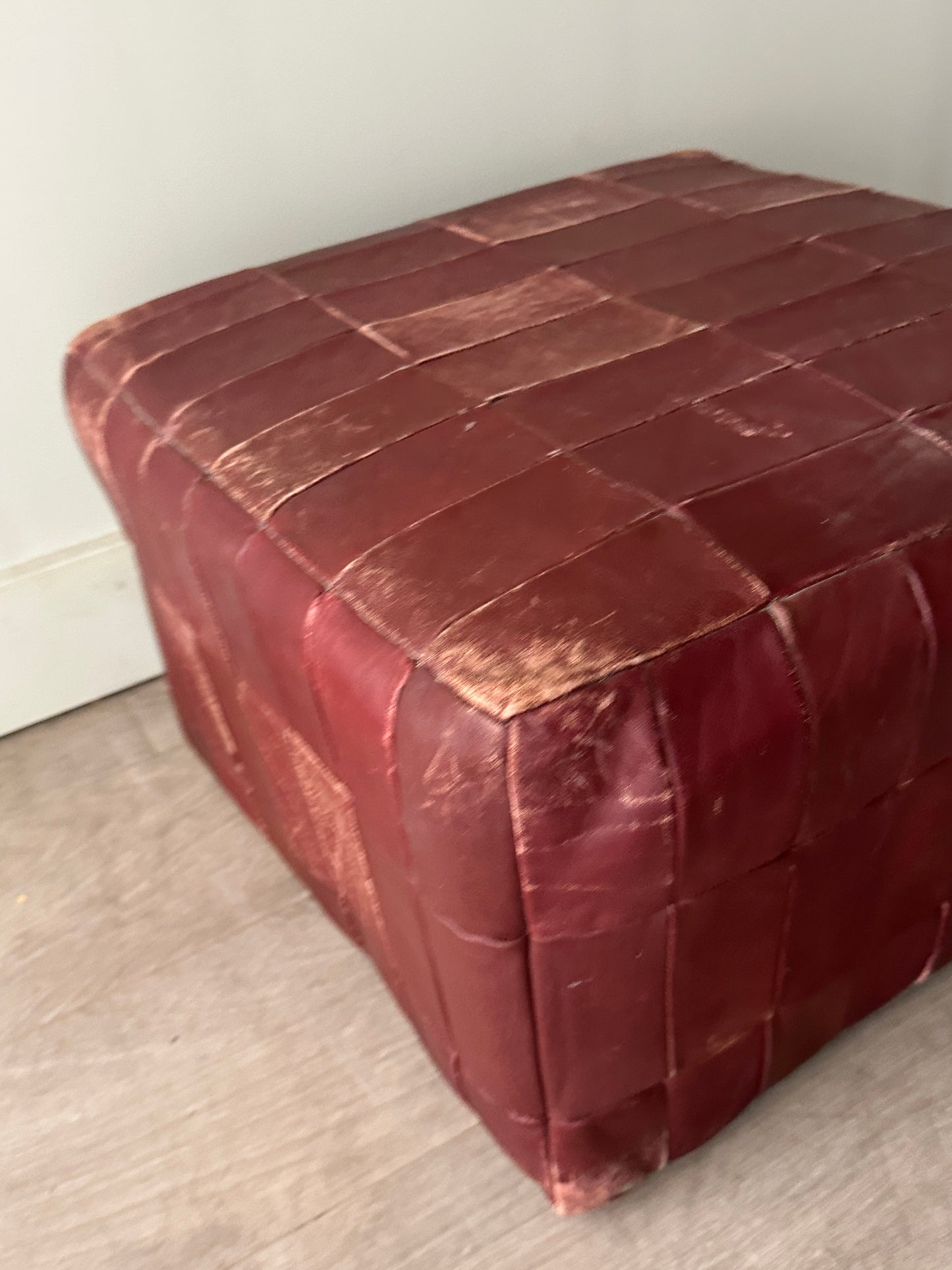 De Sede patchwork leather ottoman