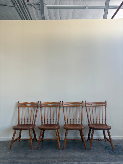 Nichols & Stone maple dining chairs. Sold in pairs.