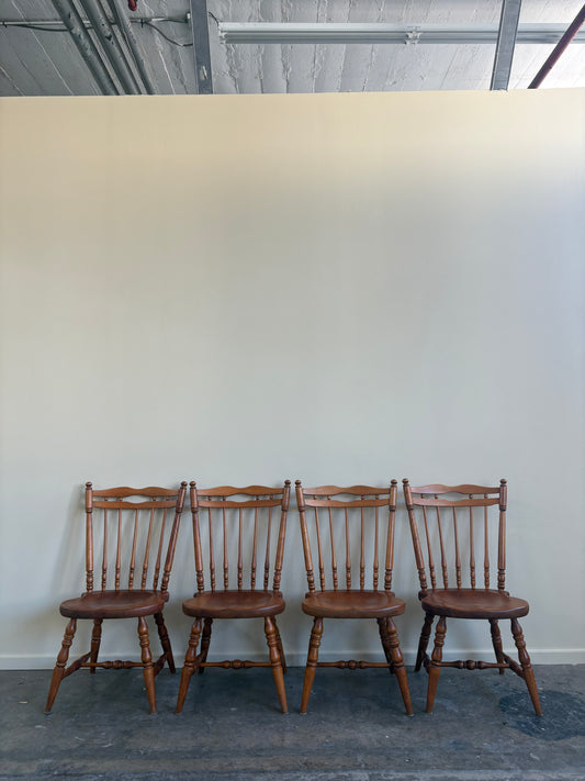 Nichols & Stone maple dining chairs. Sold in pairs.