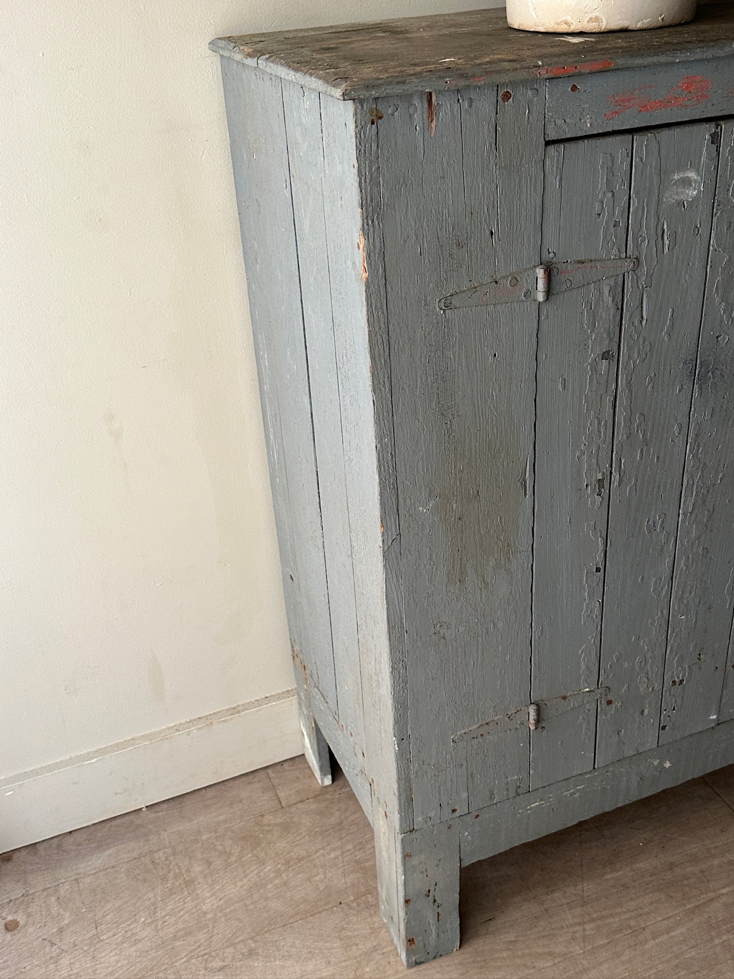 Blue painted cupboard