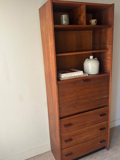 Walnut secretary shelf