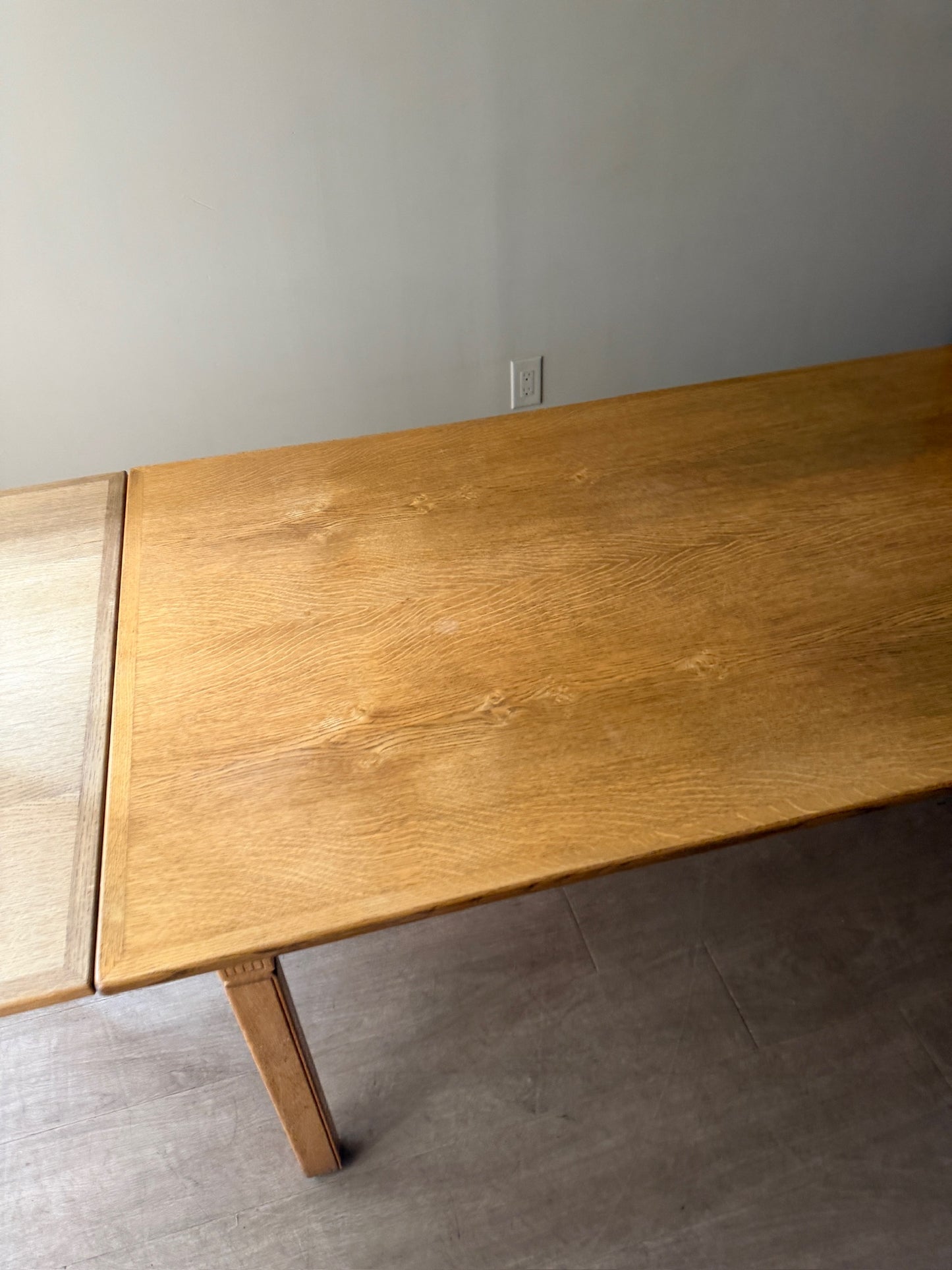 Danish oak extending dining table
