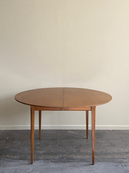 Heywood Wakefield walnut dining table with extensions
