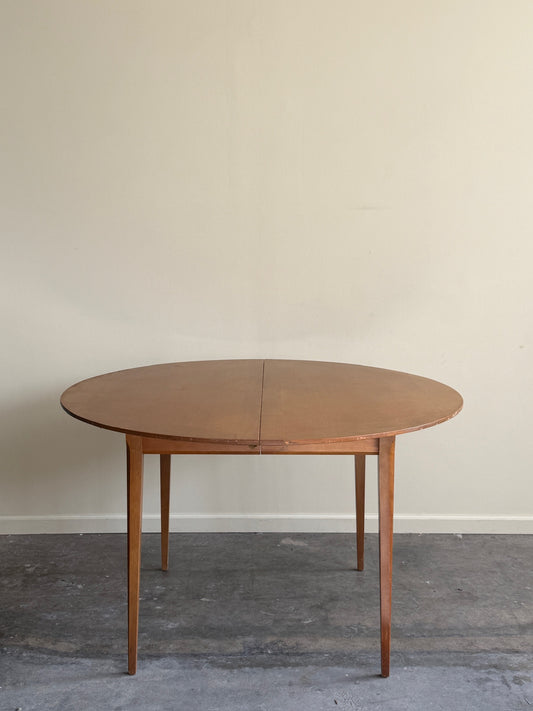 Heywood Wakefield walnut dining table with extensions