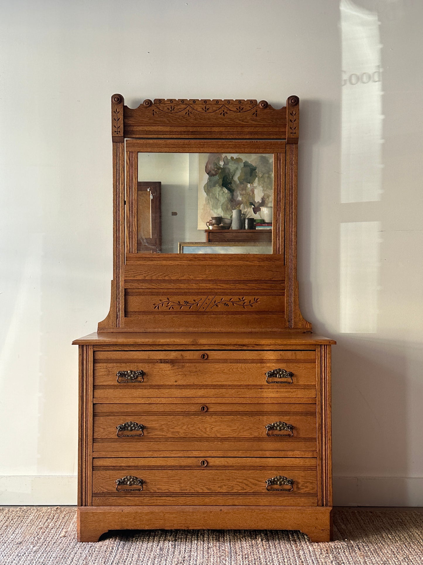 Victorian oak dresser