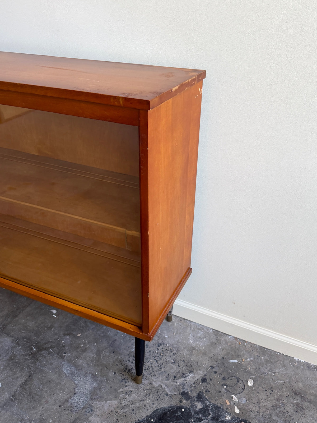 Walnut display cabinet