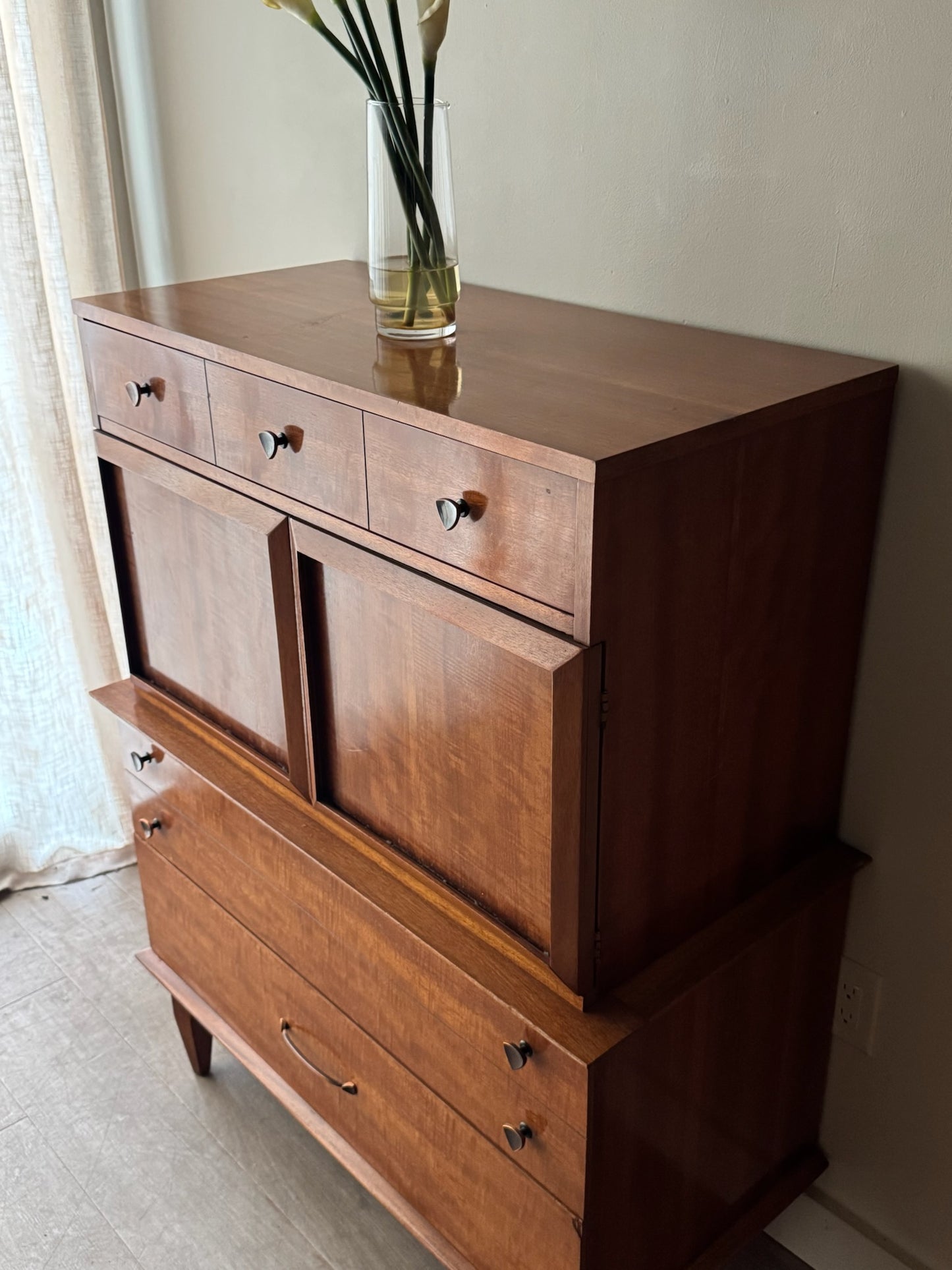 Walnut gentlemen’s dresser