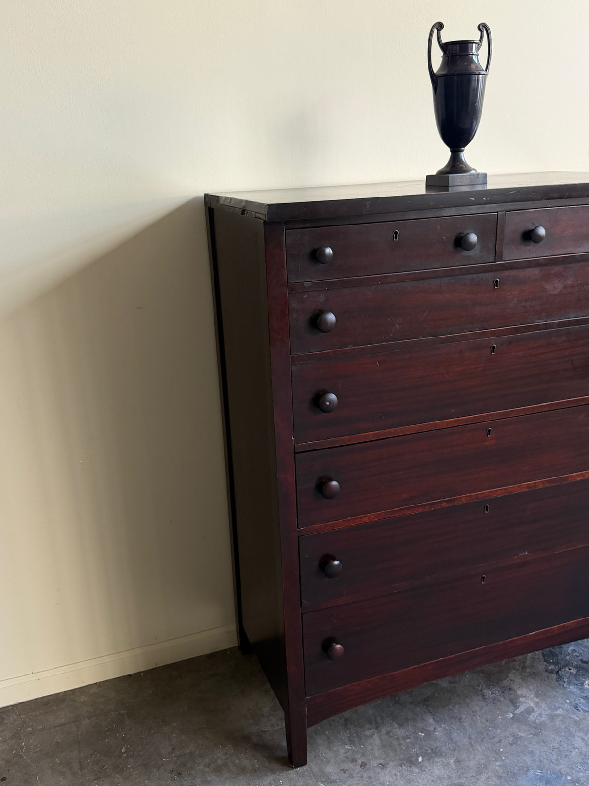 Mahogany tallboy dresser