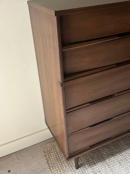 Dark walnut tallboy