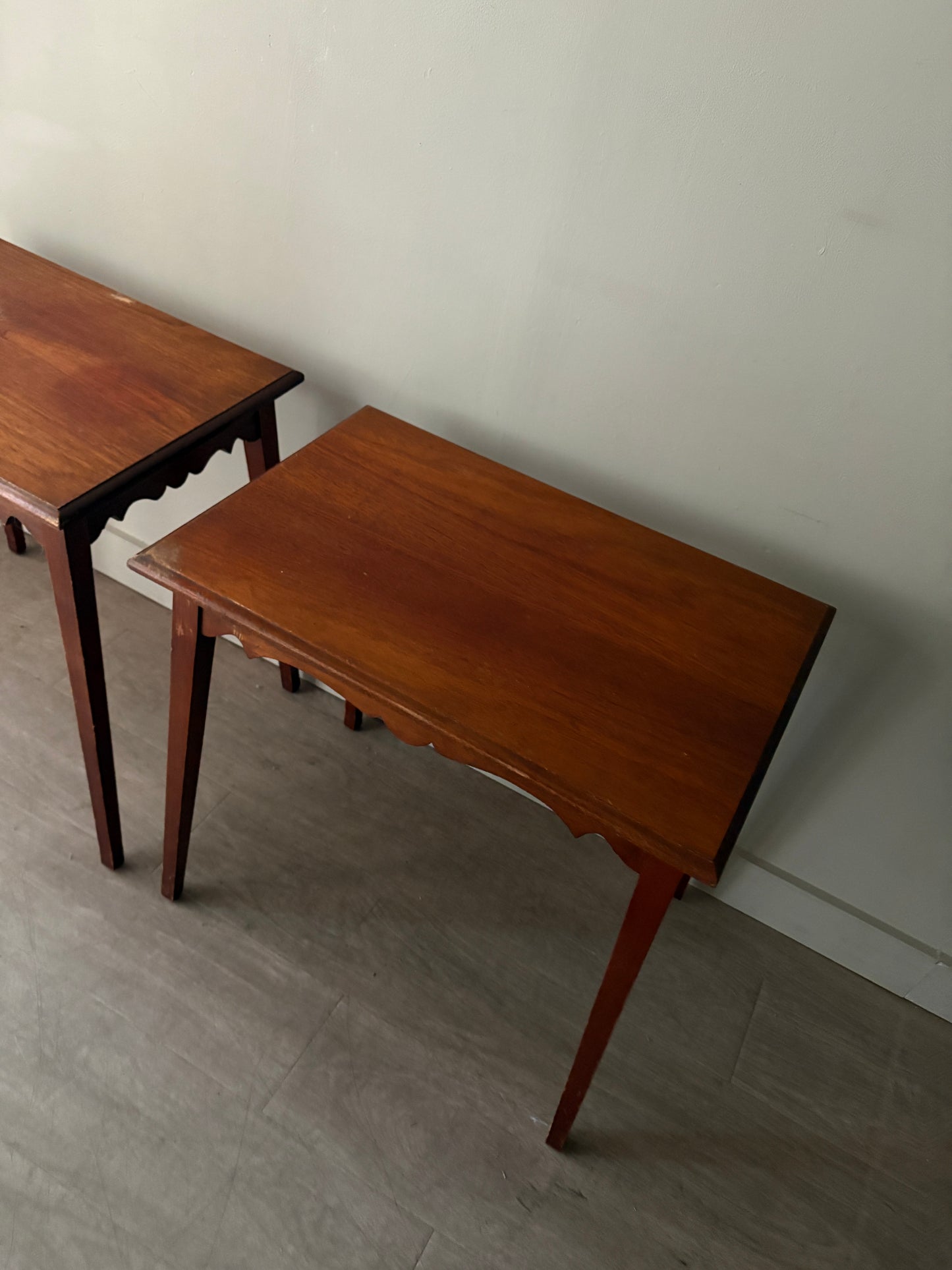 Mahogany side tables. Sold individually.