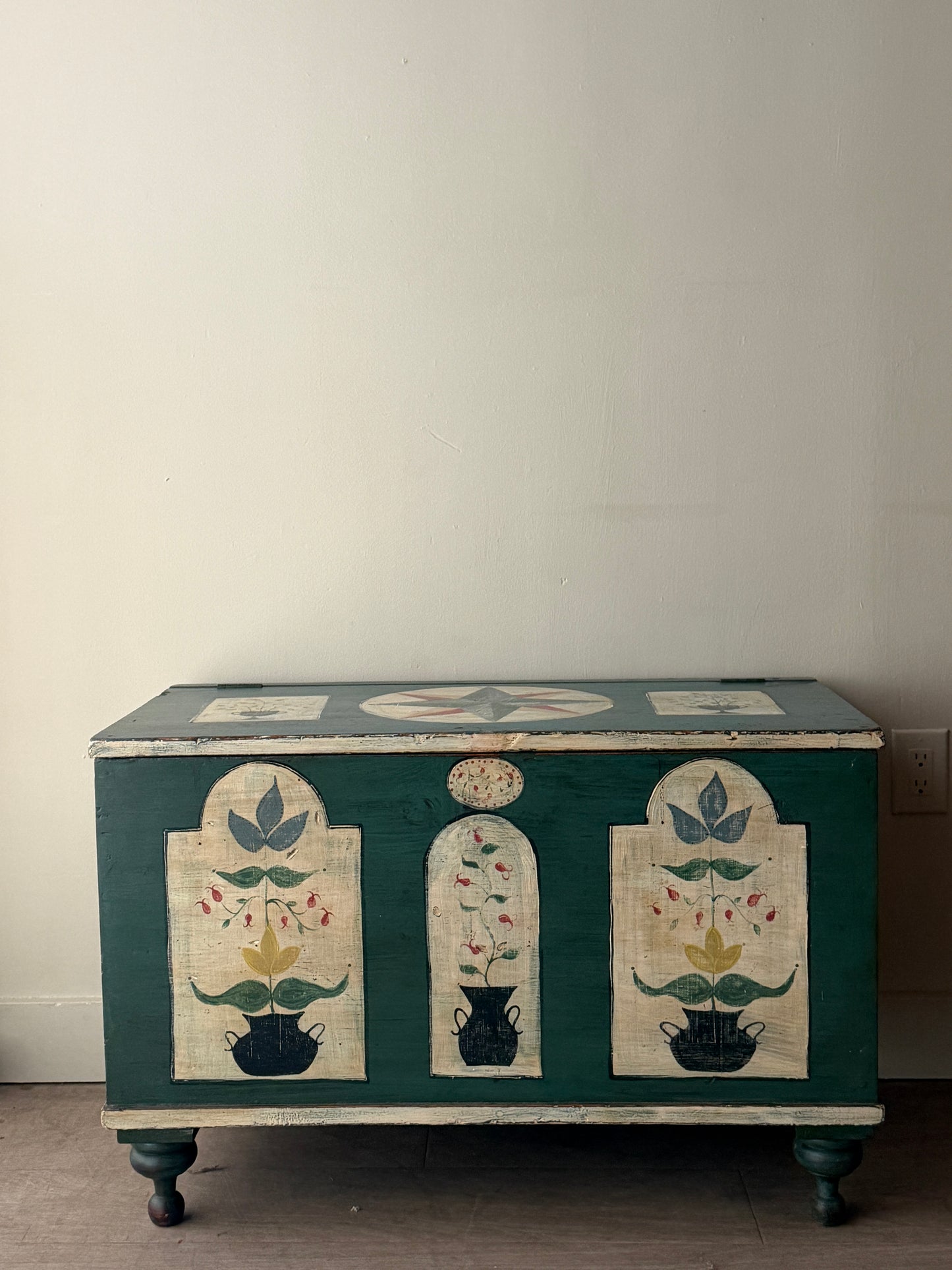 Painted blanket chest