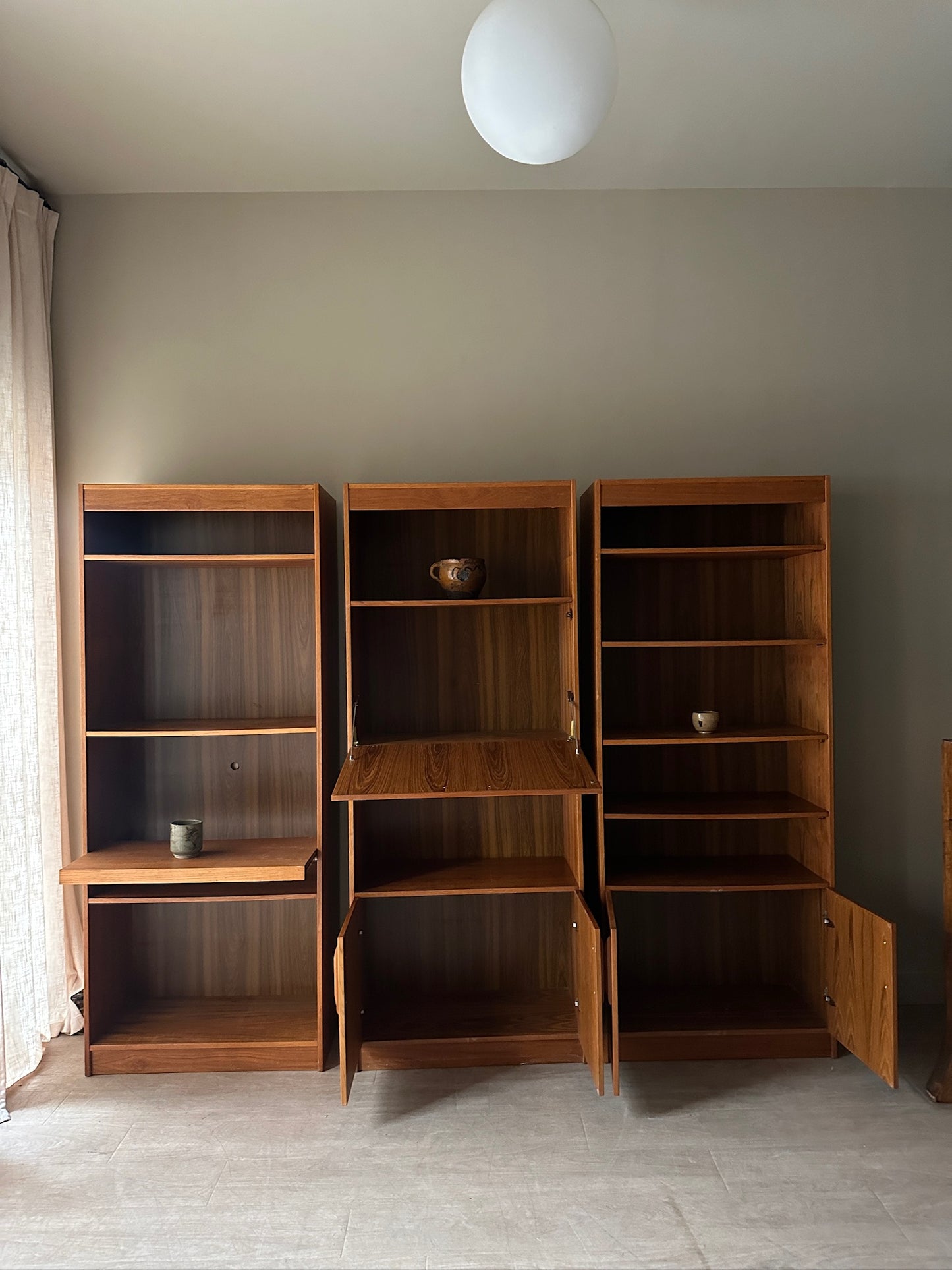 Danish Teak Bookcase with Bar (middle)