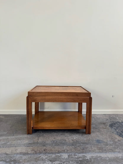 Lane walnut side table