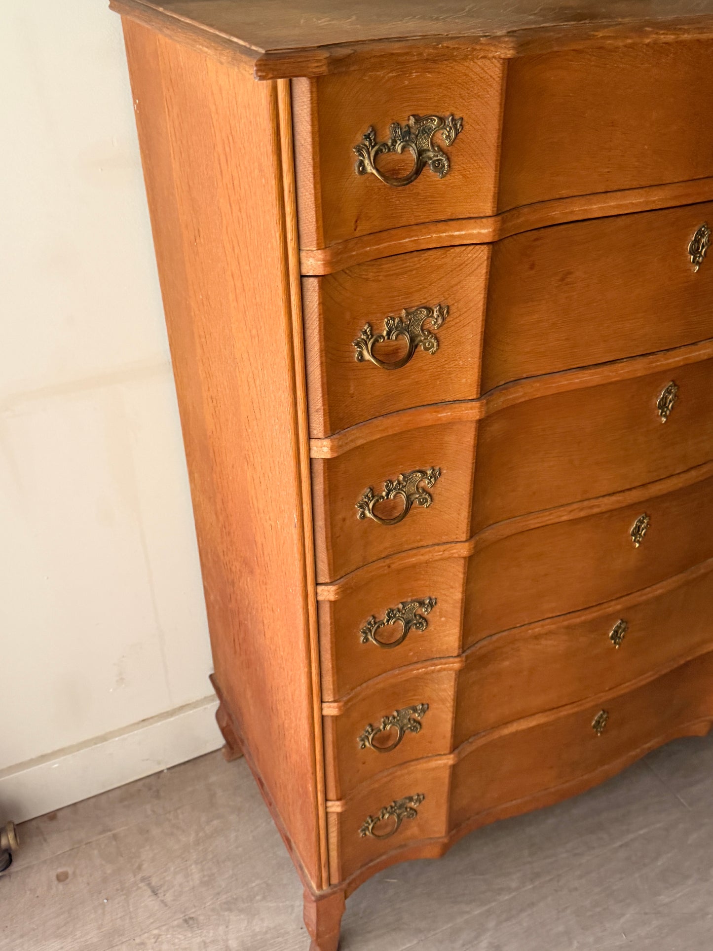 Danish oak tallboy