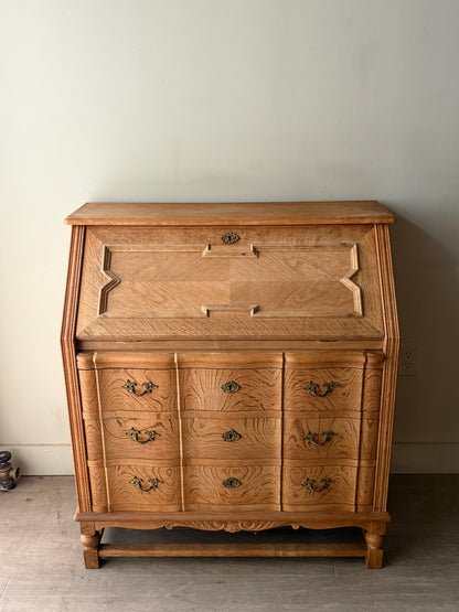 Danish oak secretary dresser
