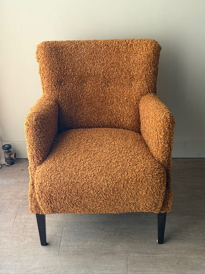 Danish toffee boucle lounge chair
