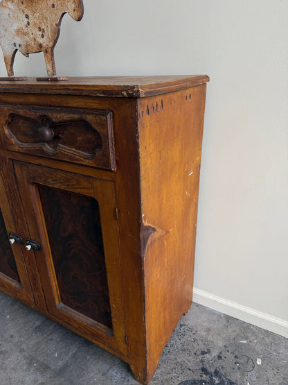 Pennsylvania Federal grain painted jelly cupboard