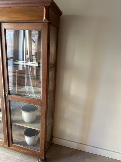 19th century pine display case