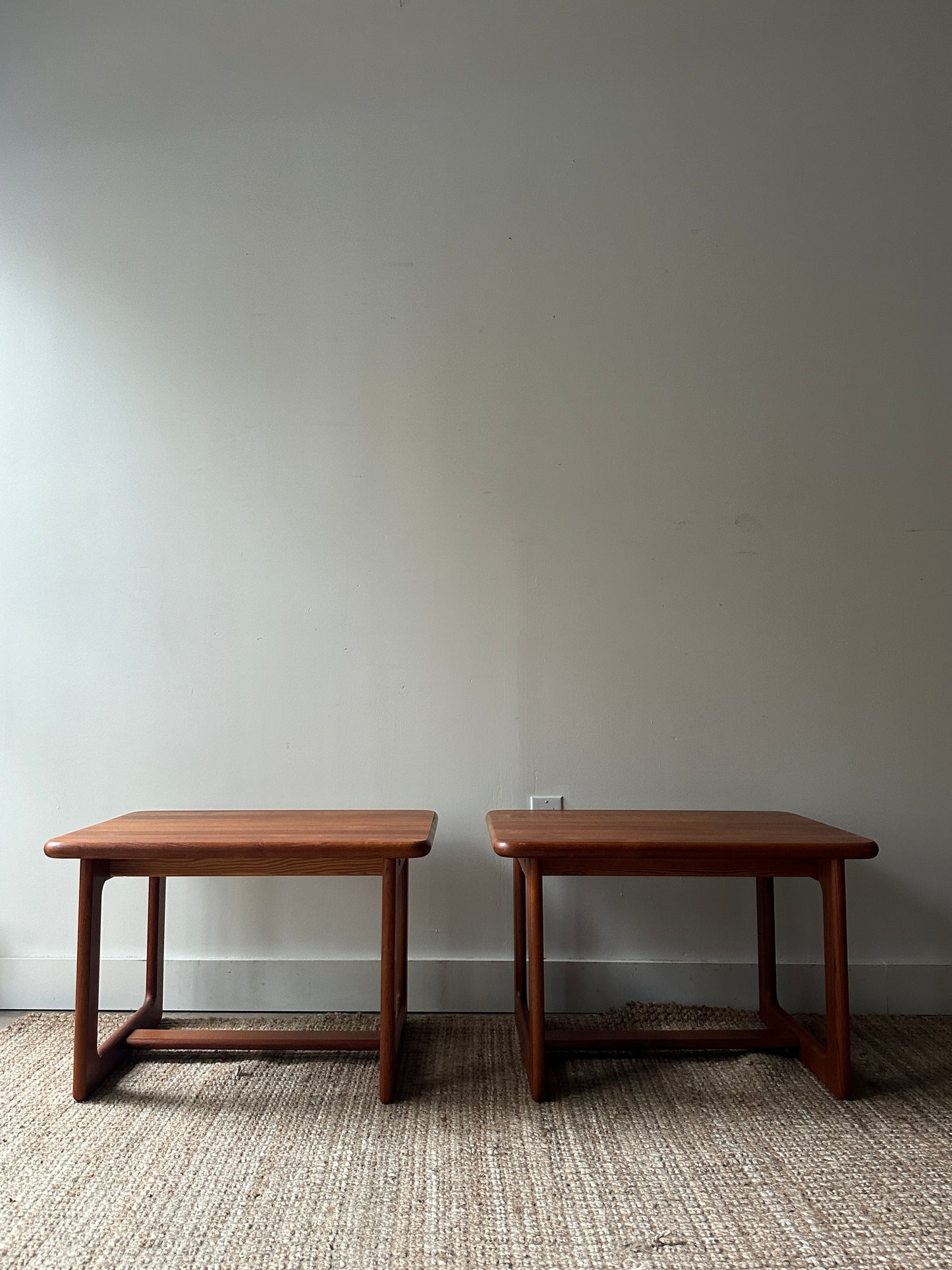 Teak side tables. Sold individually.